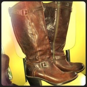 Genuine Frye Carmen Knee-High Leather Boots